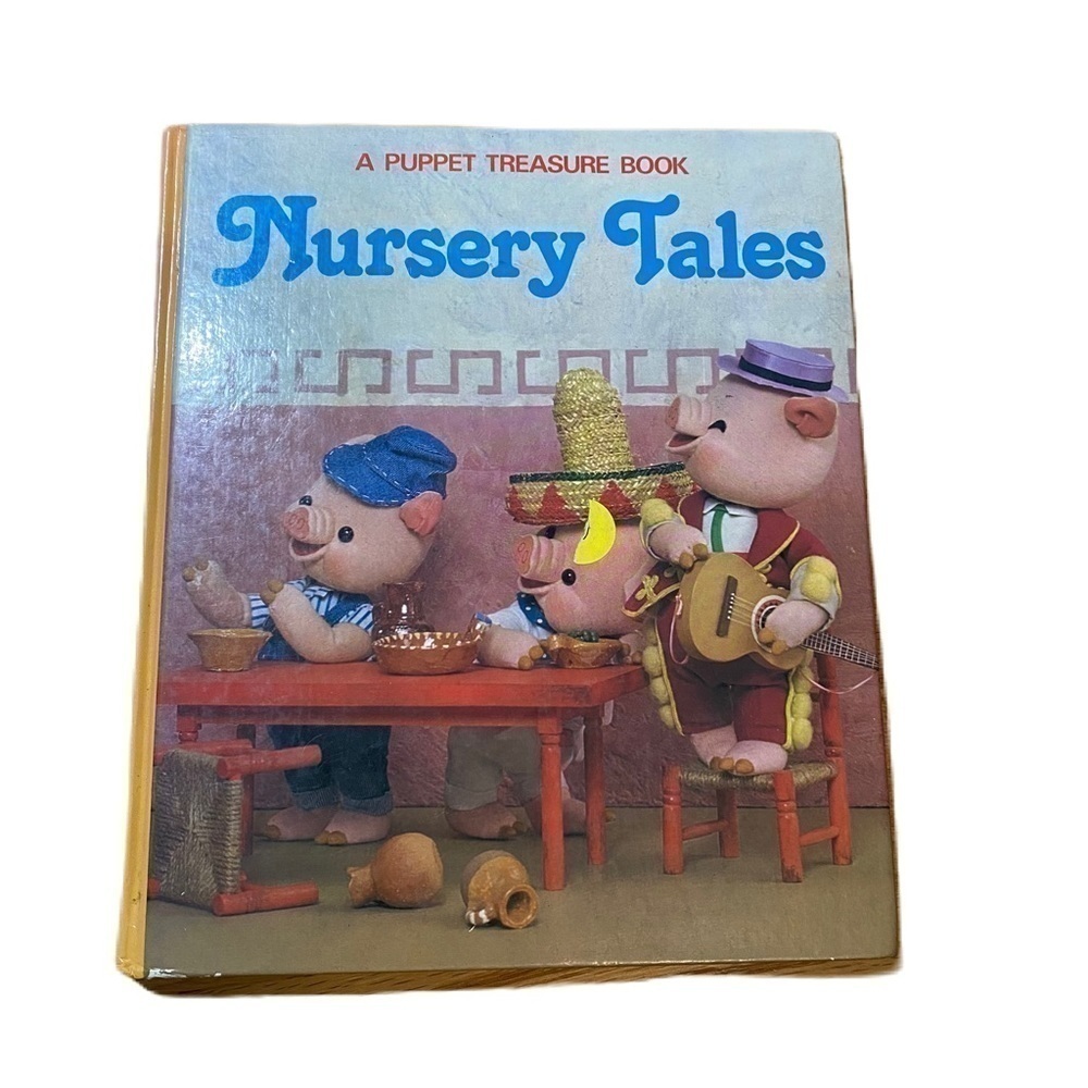 Vintage Puppet Treasure Book Nursery Tales Hardcover